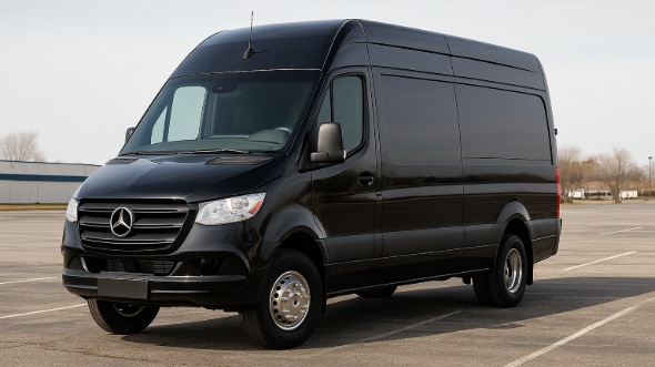 Exterior of Charter Bus Company Chicago's 14 Passenger Sprinter Limousine in Chicago