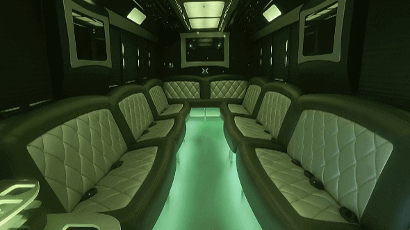 Interior of Milwaukee Party Bus Company's 20 Passenger Party Bus in Milwaukee