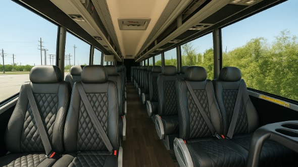 Interior of Charter Bus Company Milwaukee's 28 Passenger Minibus in Milwaukee