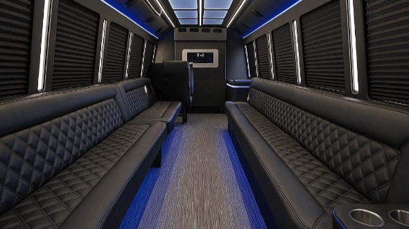 Interior of Charter Bus Company Appleton's 28 Passenger Party Bus in Appleton