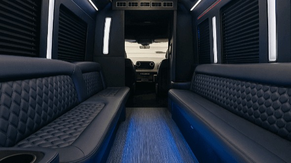 Interior of Charter Bus Company Racine's 28 Passenger Party Bus in Racine