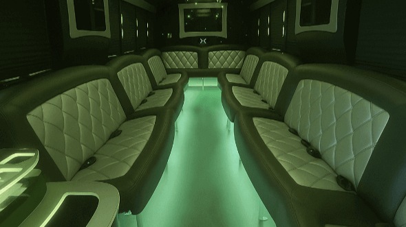 Interior of Charter Bus Company West Allis's 28 Passenger Party Bus in West Allis