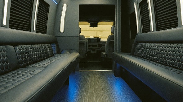 Interior of Charter Bus Company West Allis's 30 Passenger Party Bus in West Allis