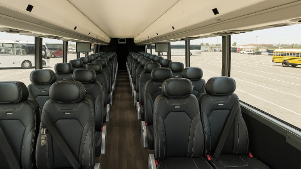 Interior of Charter Bus Company Milwaukee's 35 Passenger Mini Bus in Milwaukee