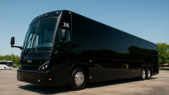 Exterior of Charter Bus Company Milwaukee's 46 Passenger Charter Bus in Milwaukee