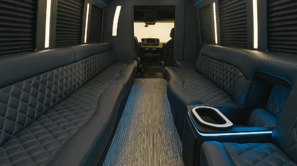 Interior of Charter Bus Company West Allis's 50 Passenger Party Bus in West Allis