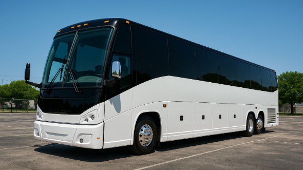 Exterior of Charter Bus Company Milwaukee's 54 Passenger Charter Bus in Milwaukee