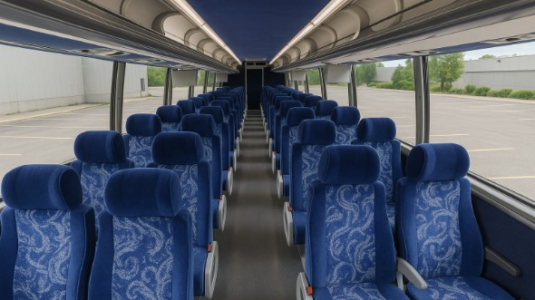 Interior of Charter Bus Company Milwaukee's 56 Passenger Charter Bus in Milwaukee