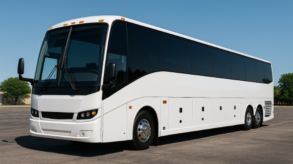 Exterior of Charter Bus Company Milwaukee's 56 Passenger Charter Bus in Milwaukee